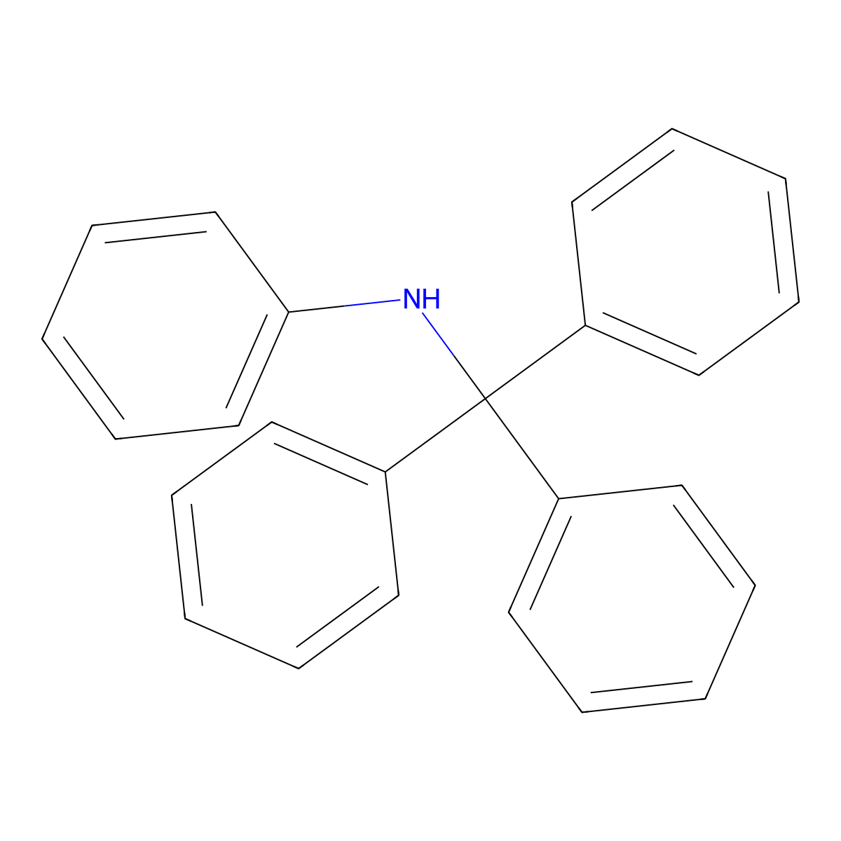 N-Tritylaniline molecular structure, CAS 4471-22-1