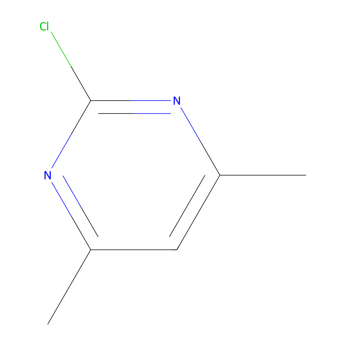 2-Chloro-4,6-dimethylpyrimidine molecular structure, CAS 4472-44-0