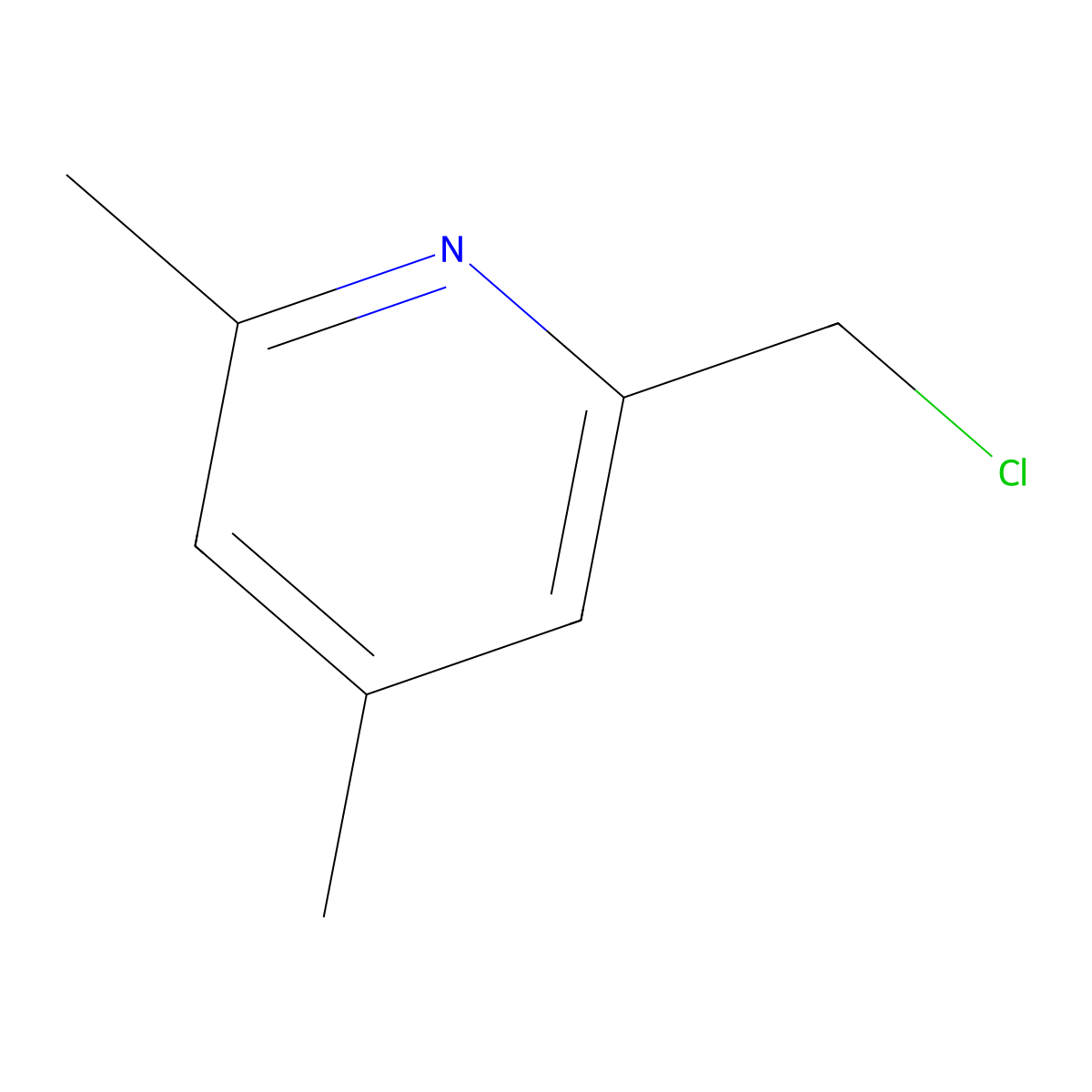 2-(Chloromethyl)-4,6-dimethylpyridine molecular structure, CAS 4472-55-3