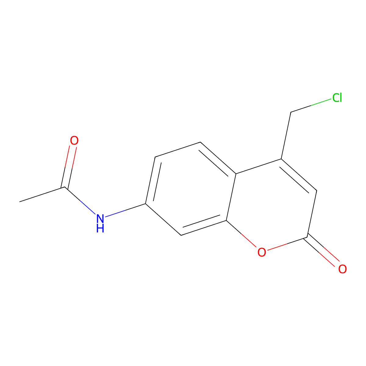 N-[4-(chloromethyl)-2-oxo-2H-chromen-7-yl]acetamide molecular structure, CAS 447398-67-6