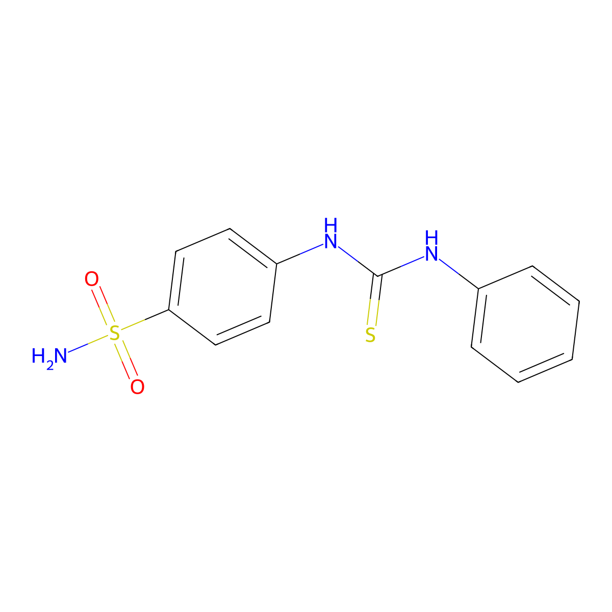 1-Phenyl-3-(4-sulfamoylphenyl)thiourea molecular structure, CAS 4474-05-9