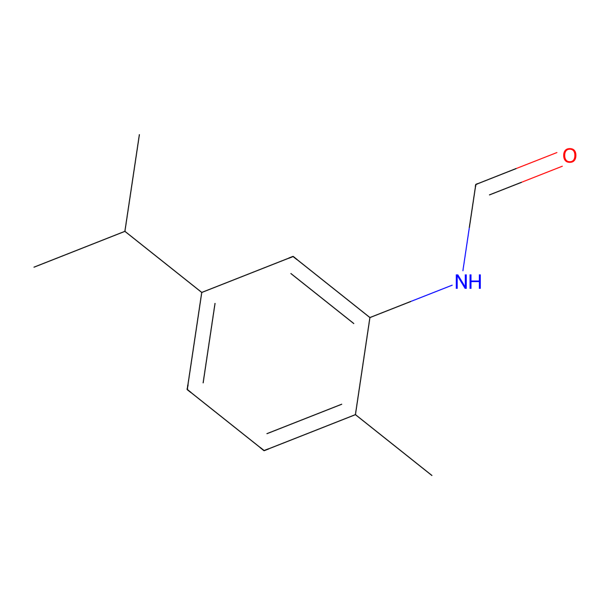 n-[2-Methyl-5-(propan-2-yl)phenyl]formamide molecular structure, CAS 4474-14-0