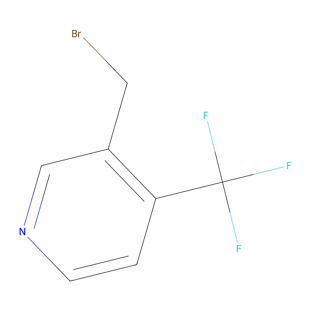 3-(Bromomethyl)-4-(trifluoromethyl)pyridine molecular structure, CAS 447402-01-9