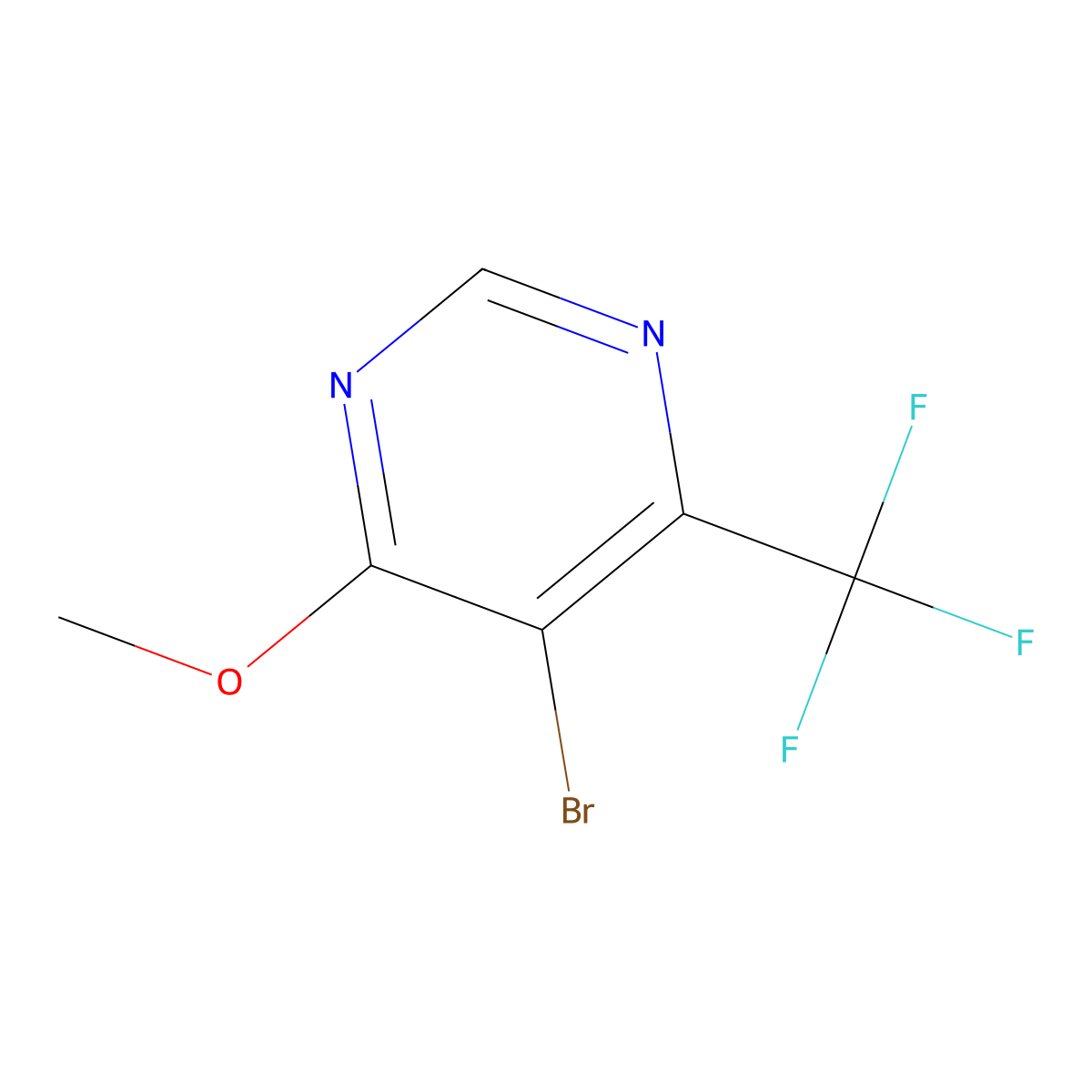 5-Bromo-4-methoxy-6-(trifluoromethyl)pyrimidine molecular structure, CAS 447402-02-0