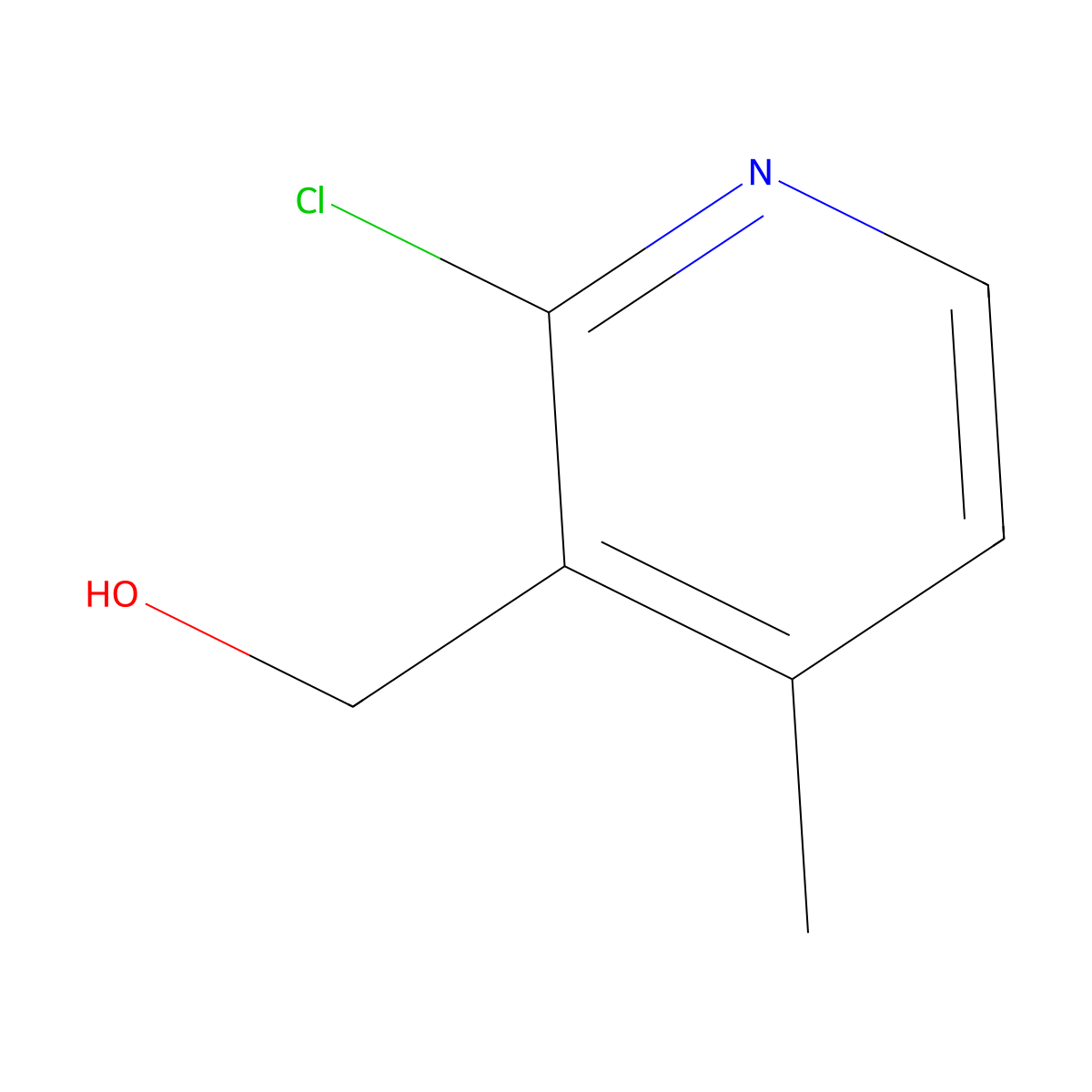 (2-Chloro-4-methylpyridin-3-yl)methanol molecular structure, CAS 447402-10-0