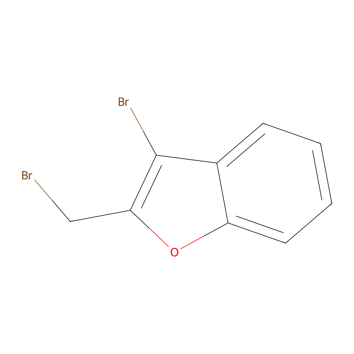3-Bromo-2-(bromomethyl)-1-benzofuran molecular structure, CAS 447402-12-2
