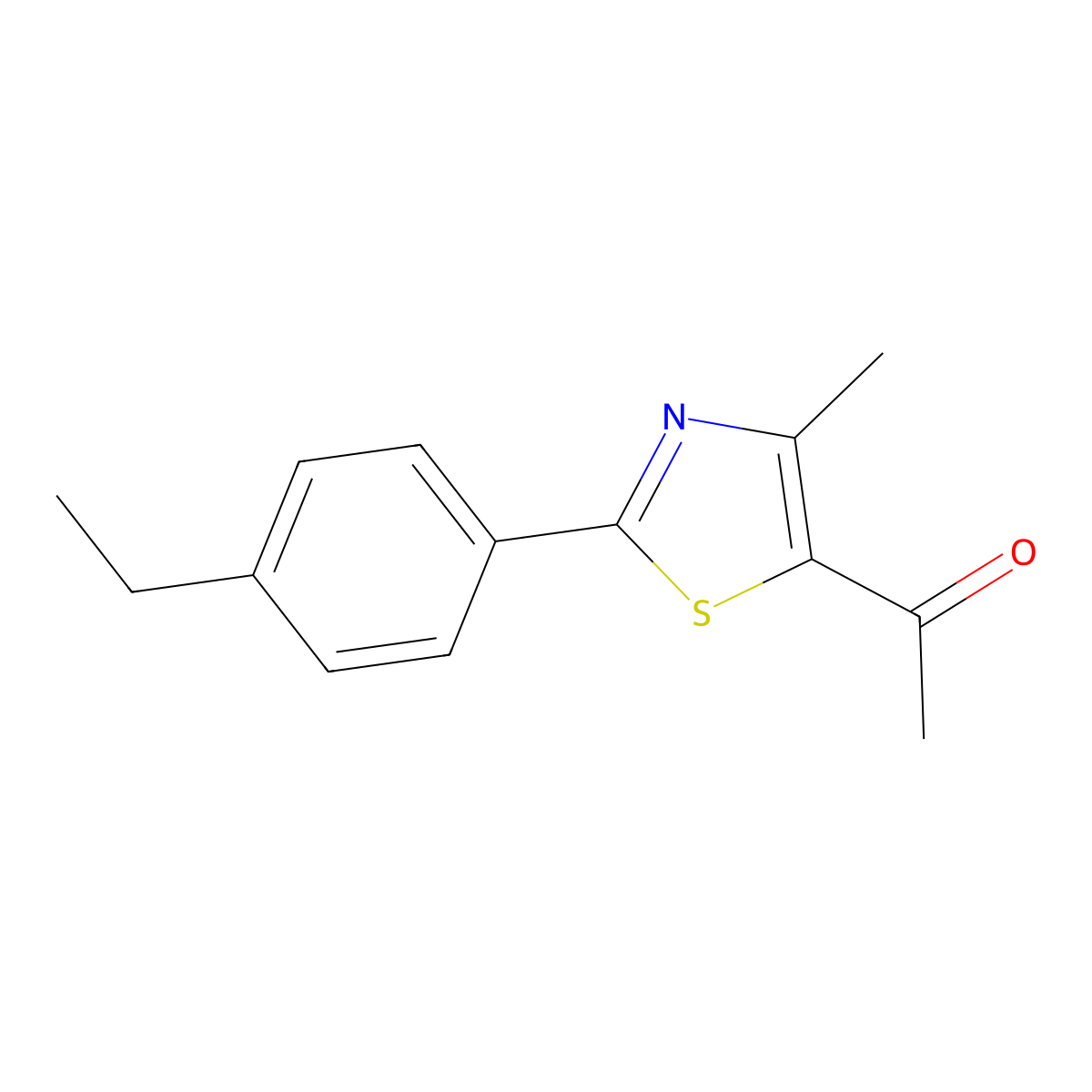1-[2-(4-Ethylphenyl)-4-methyl-5-thiazolyl]ethanone molecular structure, CAS 447406-55-5