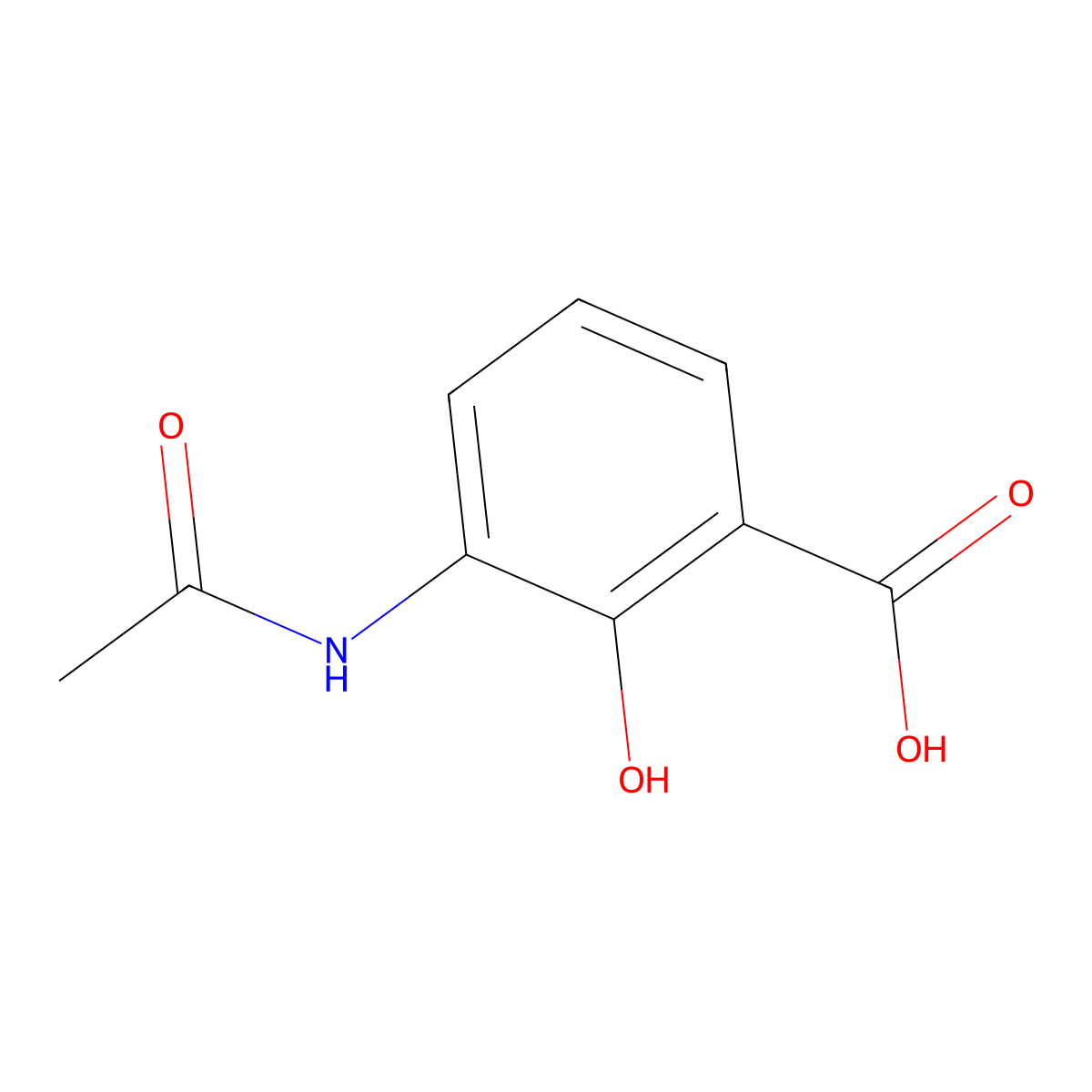 3-Acetamido-2-hydroxybenzoic acid molecular structure, CAS 447410-00-6