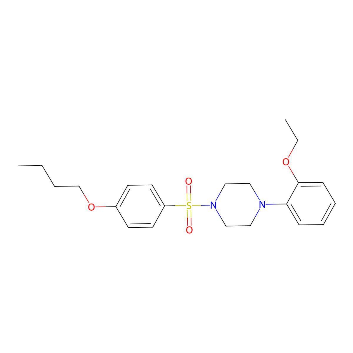 1-(4-Butoxyphenyl)sulfonyl-4-(2-ethoxyphenyl)piperazine molecular structure, CAS 447410-77-7