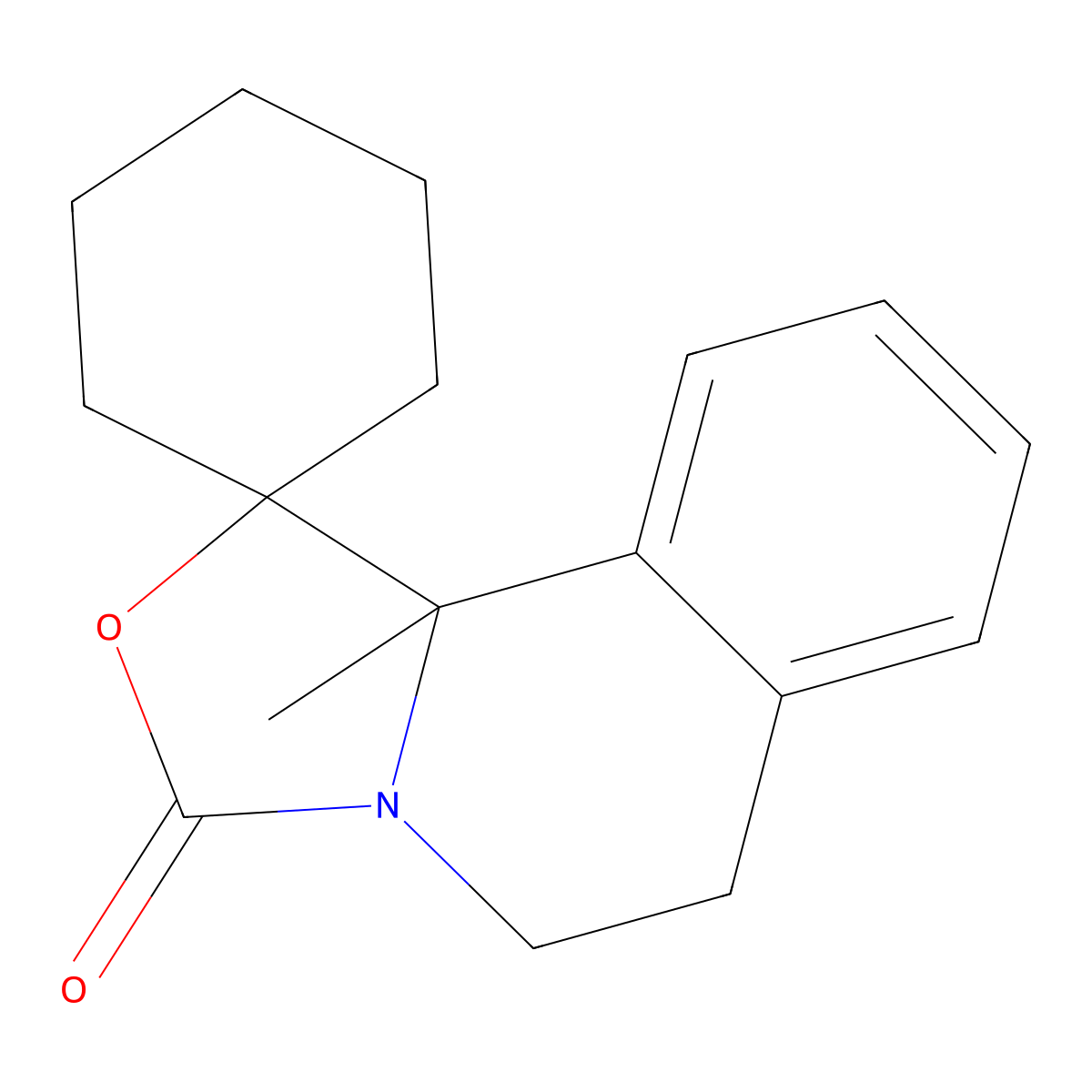 10b-Methylspiro[5,6-dihydro-[1,3]oxazolo[4,3-a]isoquinoline-1,1'-cyclohexane]-3-one molecular structure, CAS 447411-22-5