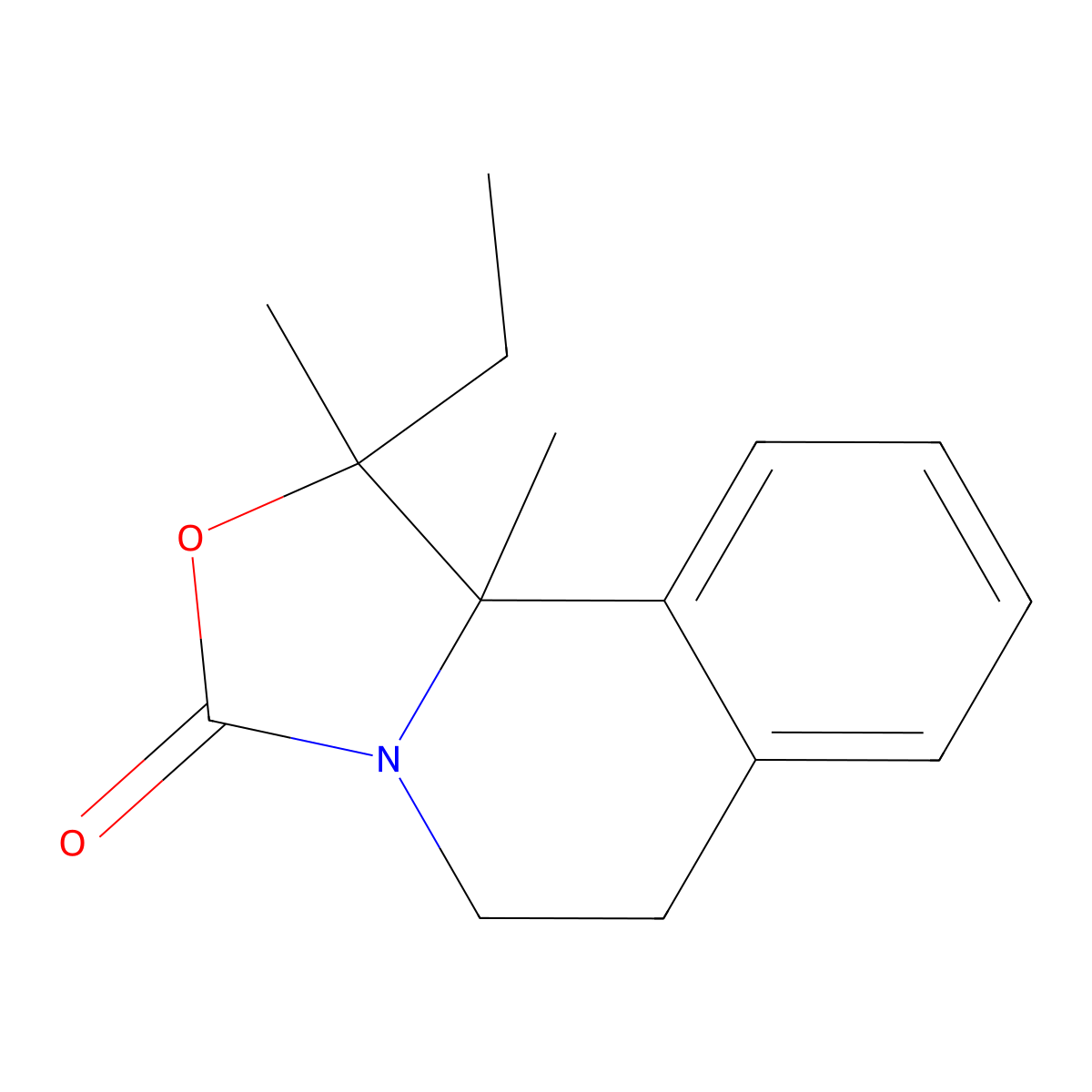 1-Ethyl-1,10b-dimethyl-1,5,6,10b-tetrahydro-oxazolo[4,3-a]isoquinolin-3-one molecular structure, CAS 447411-24-7