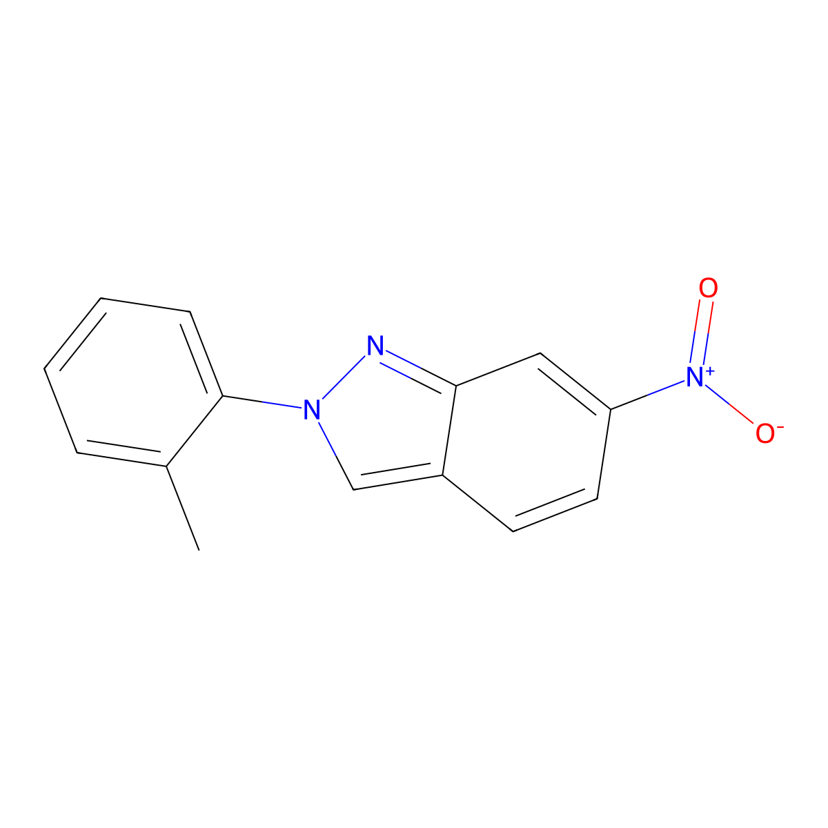 2-(2-Methylphenyl)-6-nitro-2H-indazole molecular structure, CAS 447411-31-6
