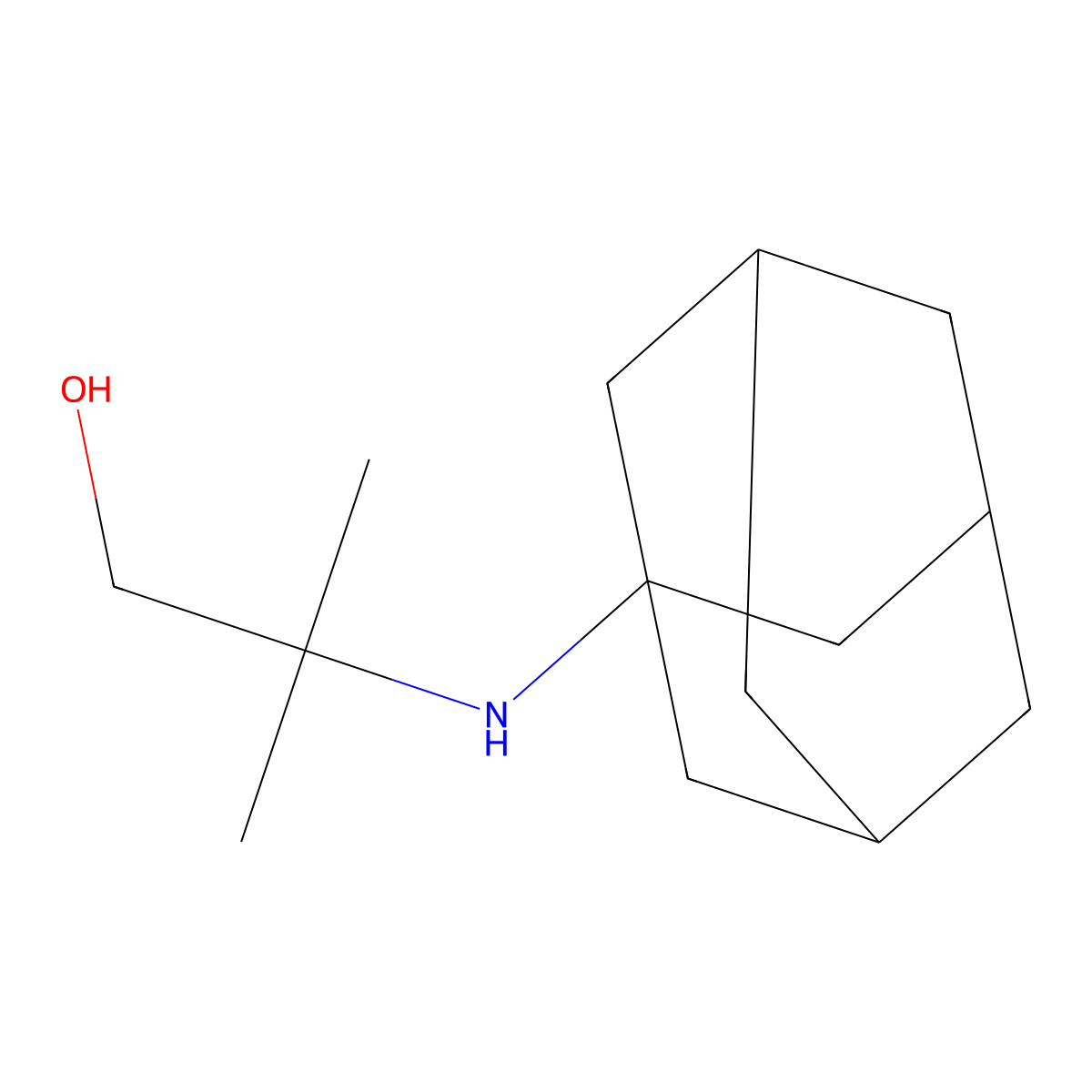 2-(1-Adamantylamino)-2-methylpropan-1-ol molecular structure, CAS 447412-29-5