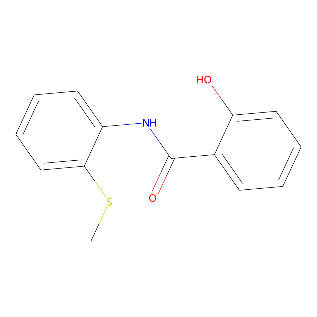 2-hydroxy-N-[2-(methylthio)phenyl]benzamide molecular structure, CAS 447413-03-8