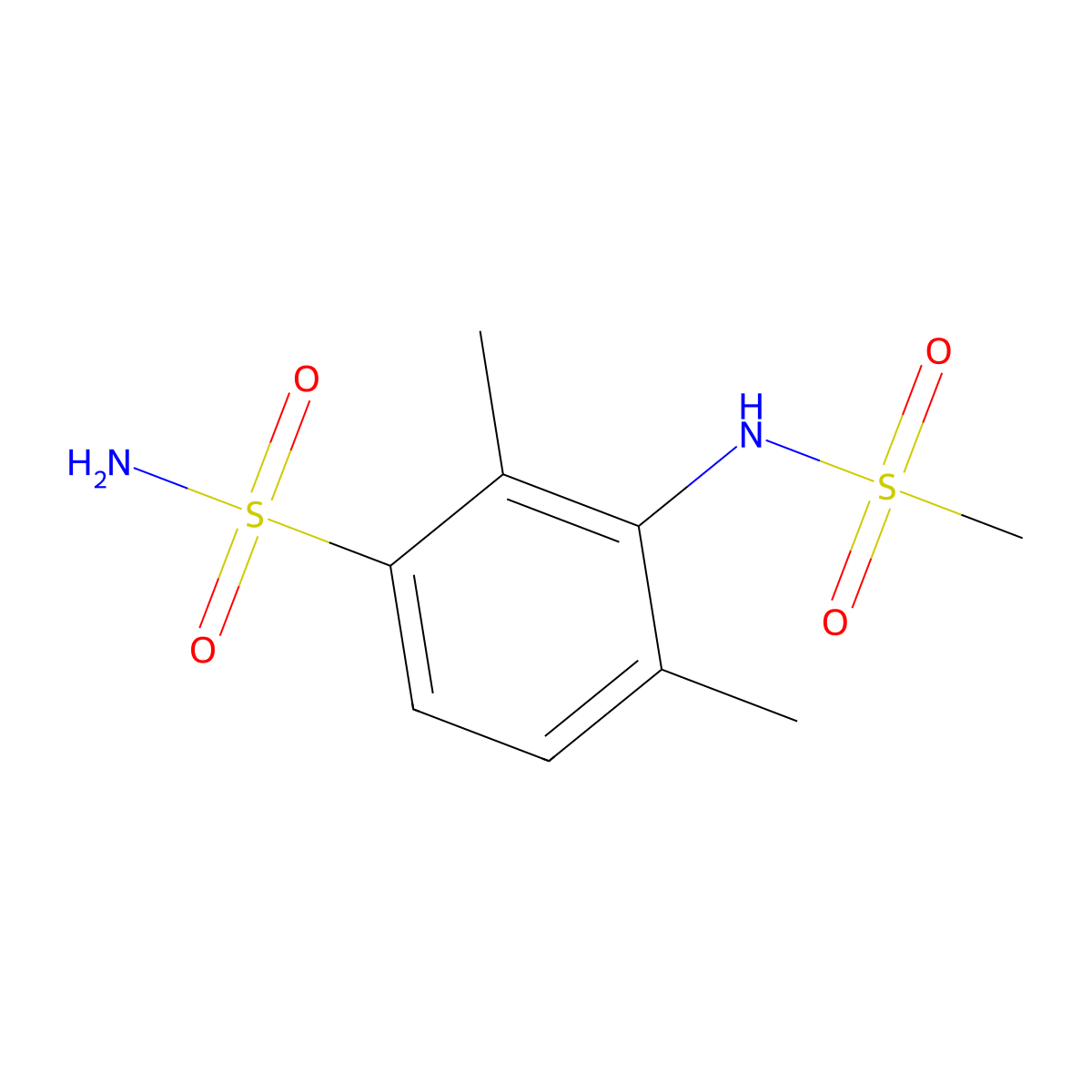 2,4-Dimethyl-3-[(methylsulfonyl)amino]benzenesulfonamide molecular structure, CAS 447413-12-9