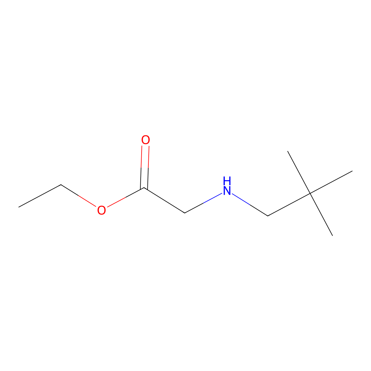 Ethyl 2-(neopentylamino)acetate molecular structure, CAS 447418-64-6