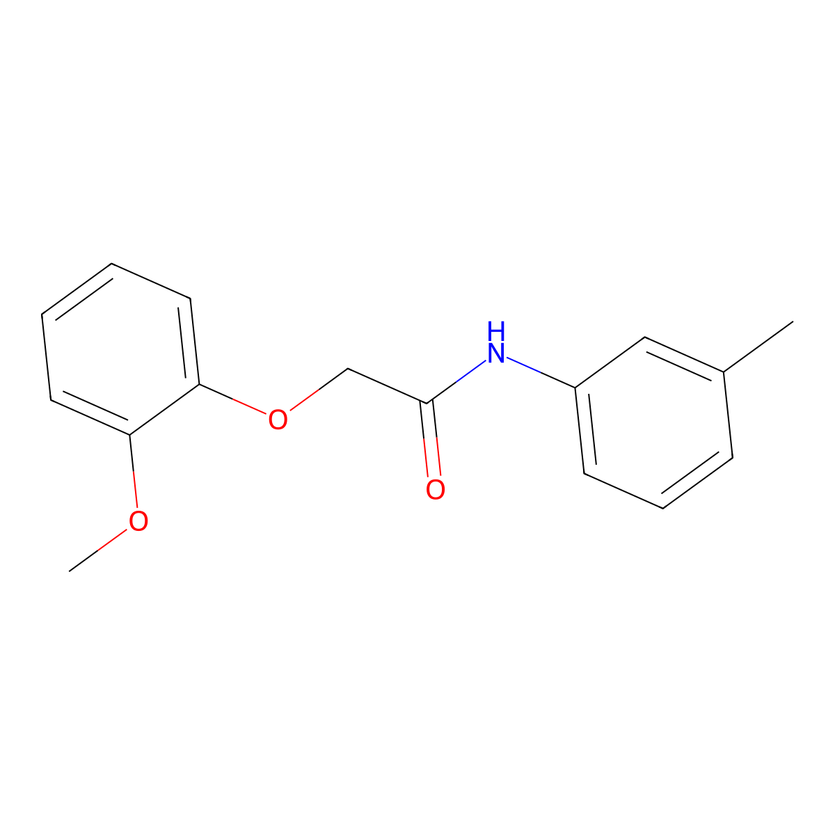 2-(2-methoxyphenoxy)-N-(3-methylphenyl)acetamide molecular structure, CAS 447427-22-7