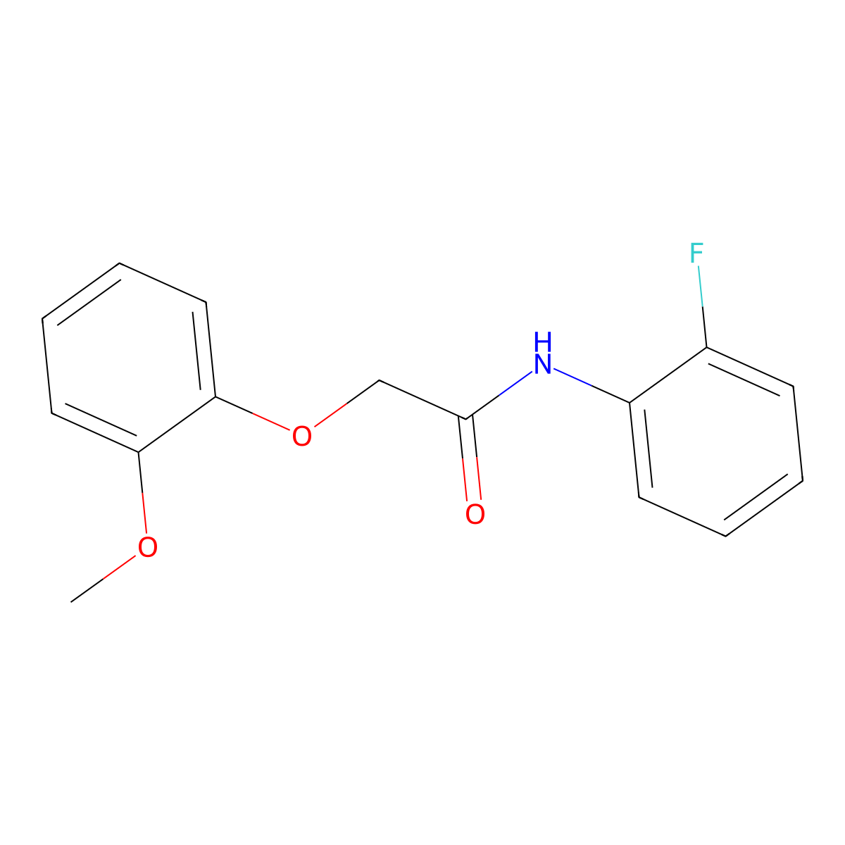 N-(2-fluorophenyl)-2-(2-methoxyphenoxy)acetamide molecular structure, CAS 447427-45-4
