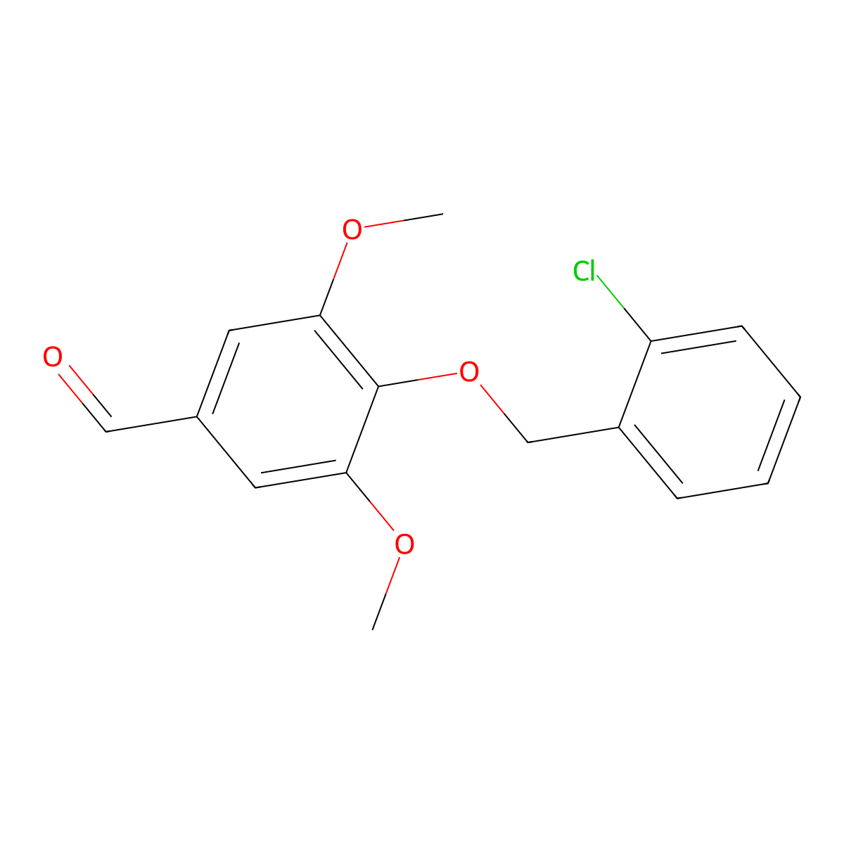4-[(2-Chlorophenyl)methoxy]-3,5-dimethoxybenzaldehyde molecular structure, CAS 447428-94-6