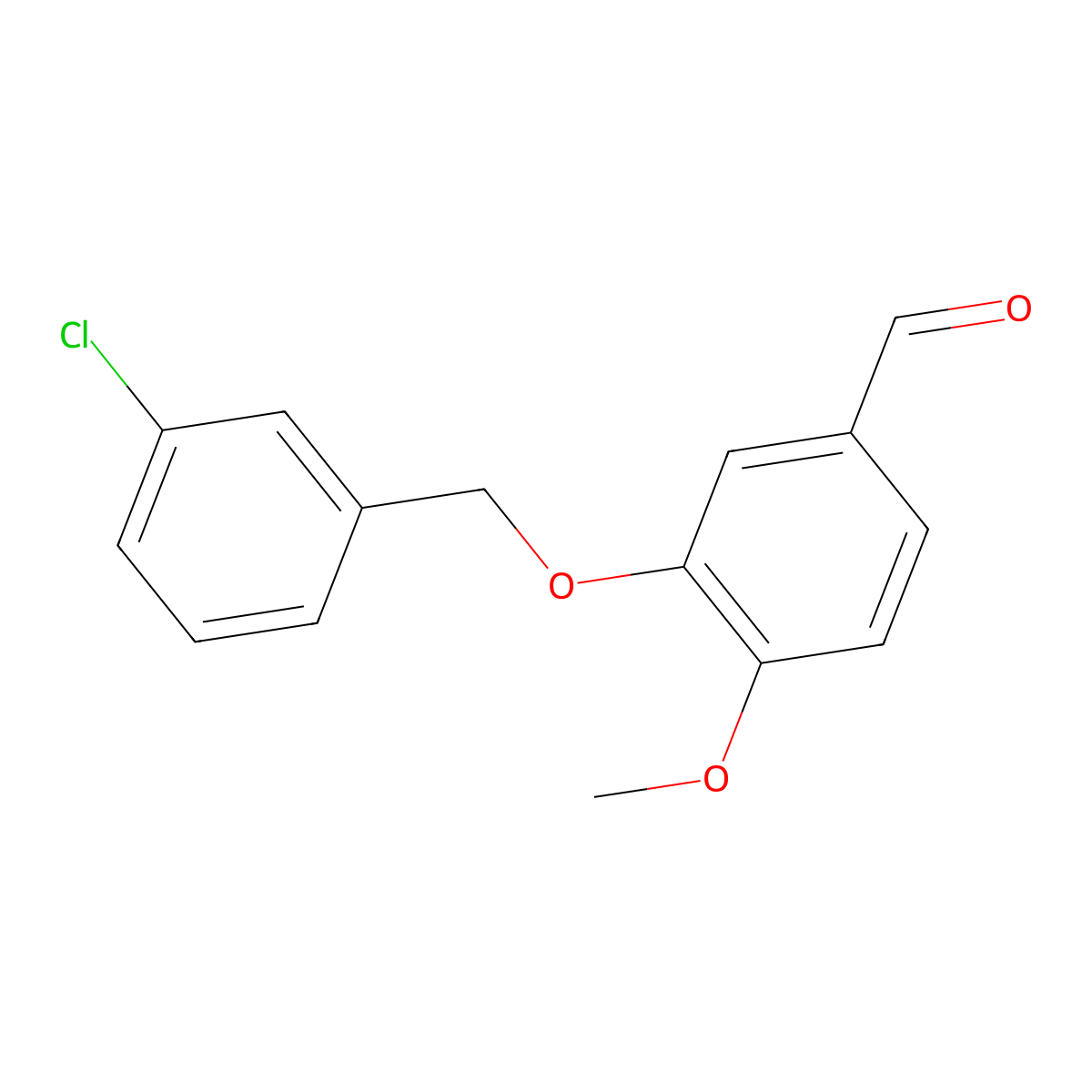 3-[(3-Chlorobenzyl)oxy]-4-methoxybenzaldehyde molecular structure, CAS 447428-98-0