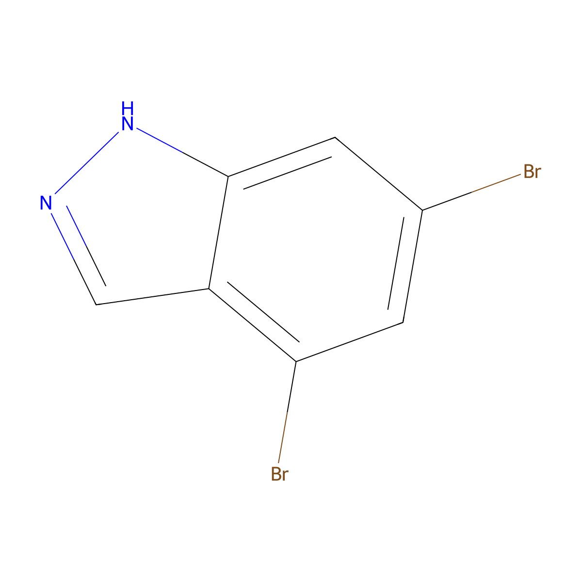 4,6-Dibromo-1H-indazole molecular structure, CAS 447430-07-1
