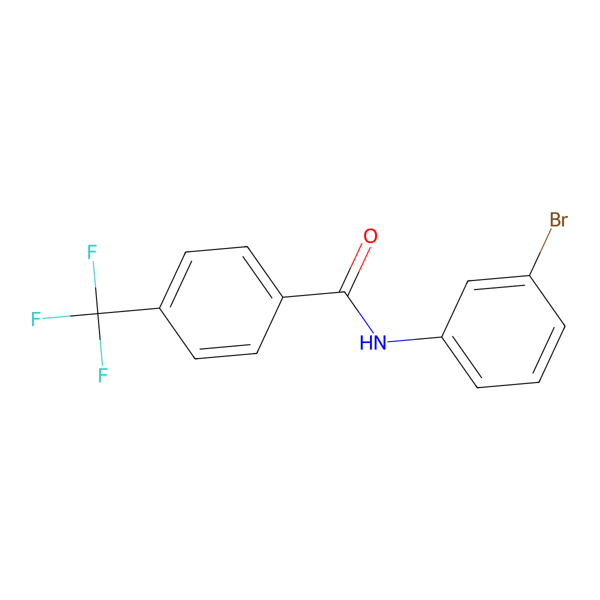 N-(3-Bromophenyl)-4-(trifluoromethyl)benzamide molecular structure, CAS 447431-41-6