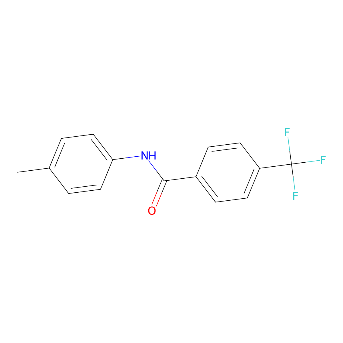 N-(4-Methylphenyl)-4-(trifluoromethyl)benzamide molecular structure, CAS 447431-42-7