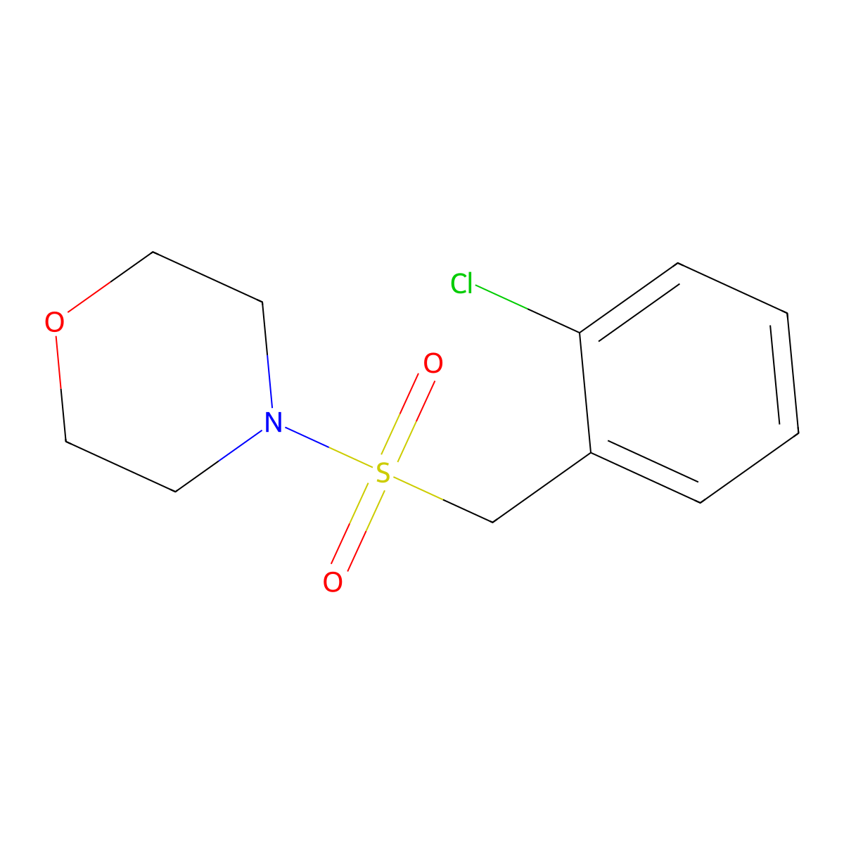 4-[(2-Chlorobenzyl)sulfonyl]morpholine molecular structure, CAS 447432-78-2