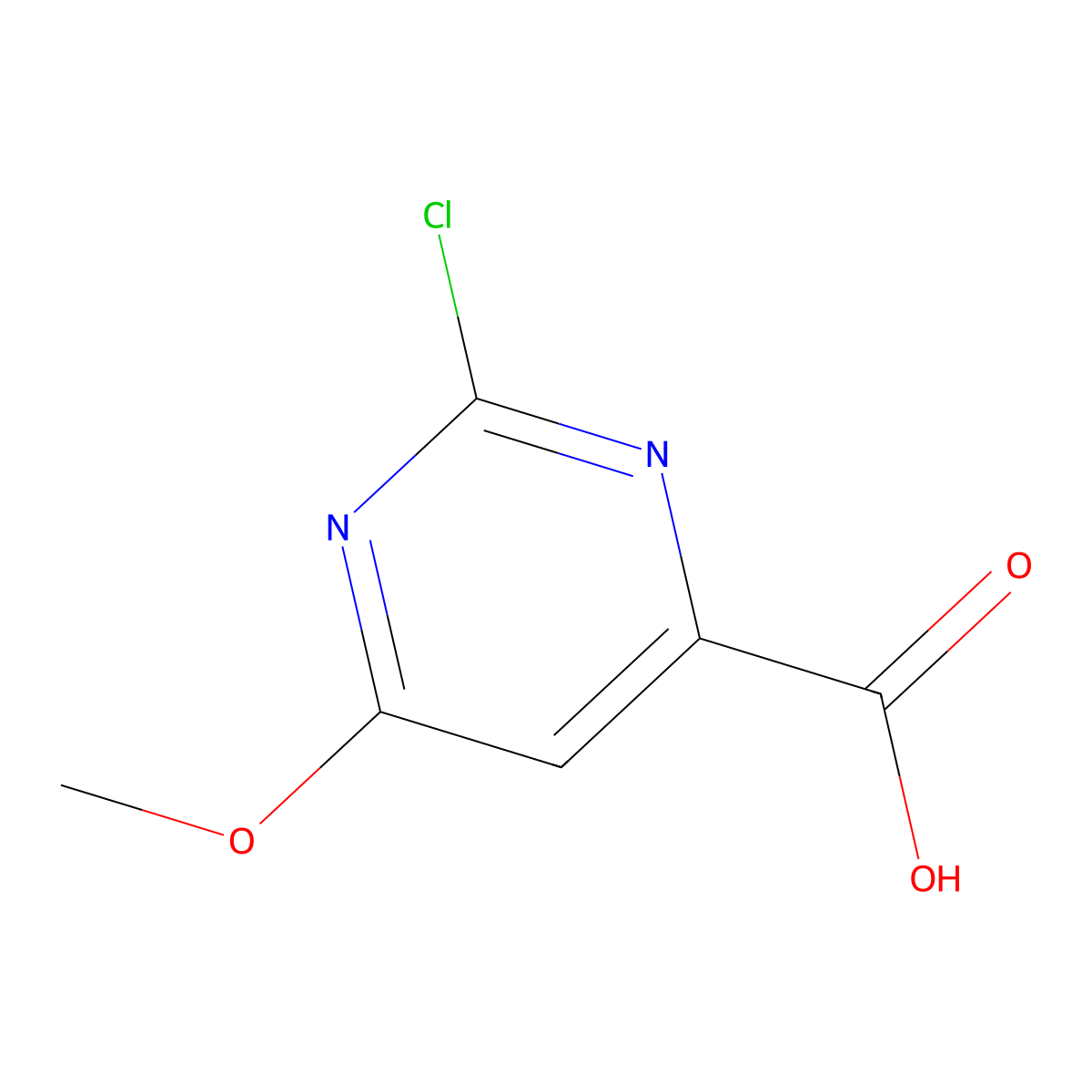 2-Chloro-6-methoxypyrimidine-4-carboxylic acid molecular structure, CAS 447432-93-1