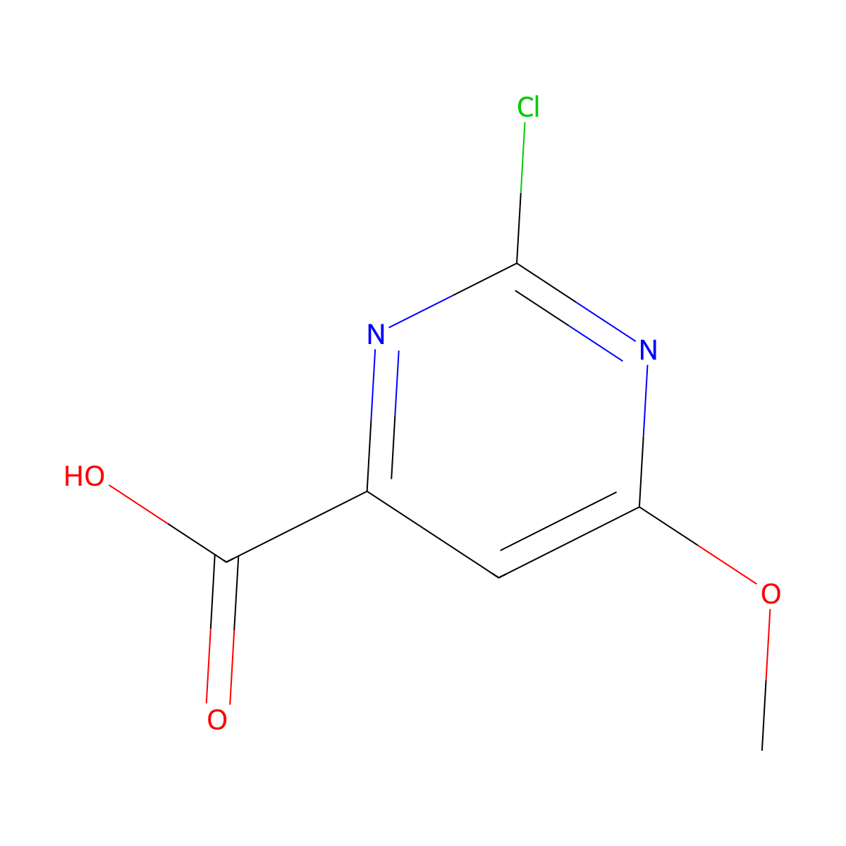2-Chloro-6-methoxypyrimidine-4-carboxylic acid molecular structure, CAS 447432-93-1