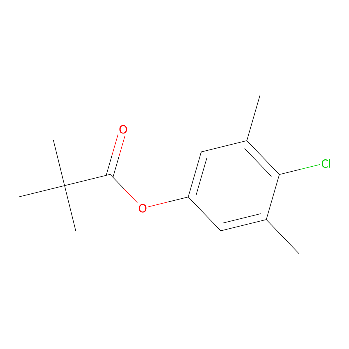 4-Chloro-3,5-dimethylphenyl pivalate molecular structure, CAS 447437-59-4