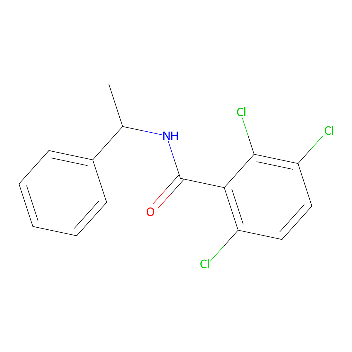 2,3,6-trichloro-N-(1-phenylethyl)benzamide molecular structure, CAS 447443-62-1