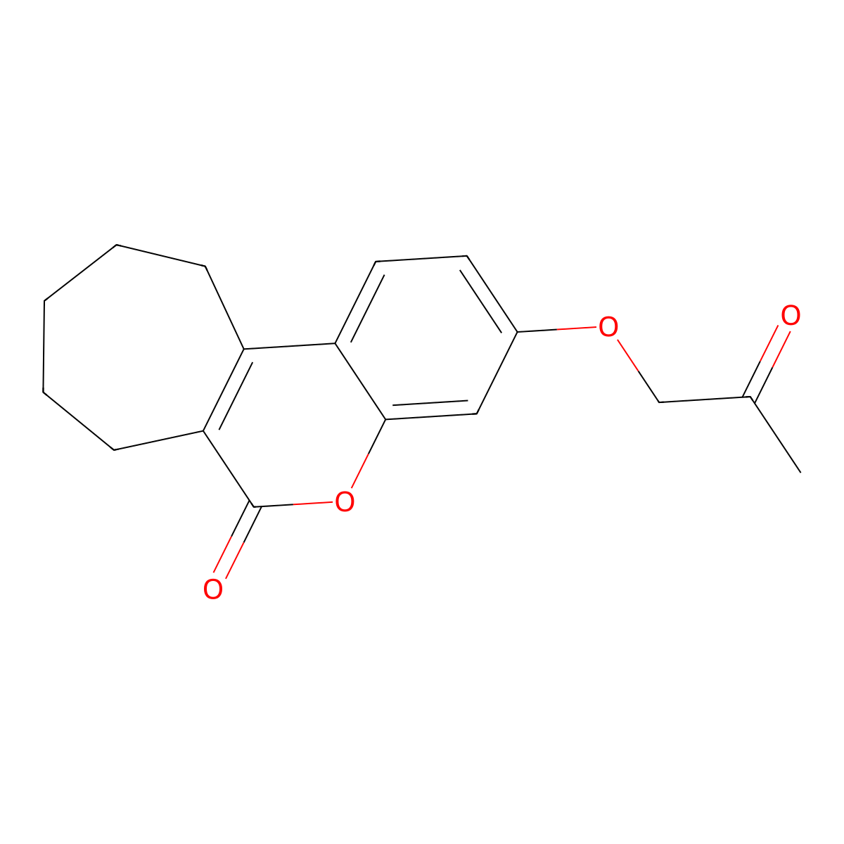 3-(2-oxopropoxy)-8,9,10,11-tetrahydrocyclohepta[c]chromen-6(7H)-one molecular structure, CAS 447446-24-4