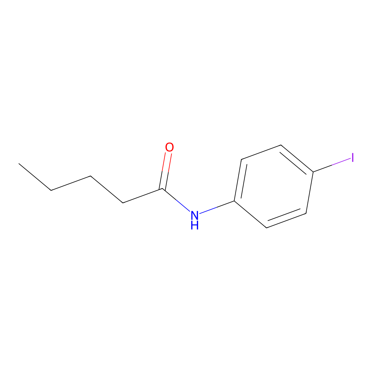 N-(4-iodophenyl)pentanamide molecular structure, CAS 447446-38-0