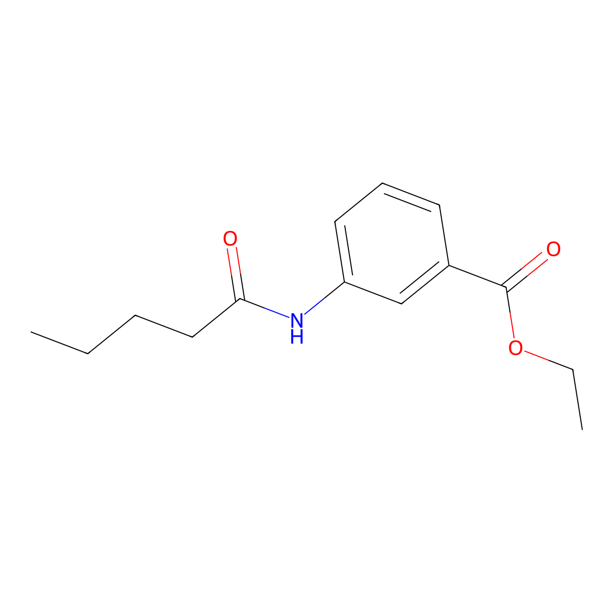 Ethyl 3-(pentanoylamino)benzoate molecular structure, CAS 447446-61-9