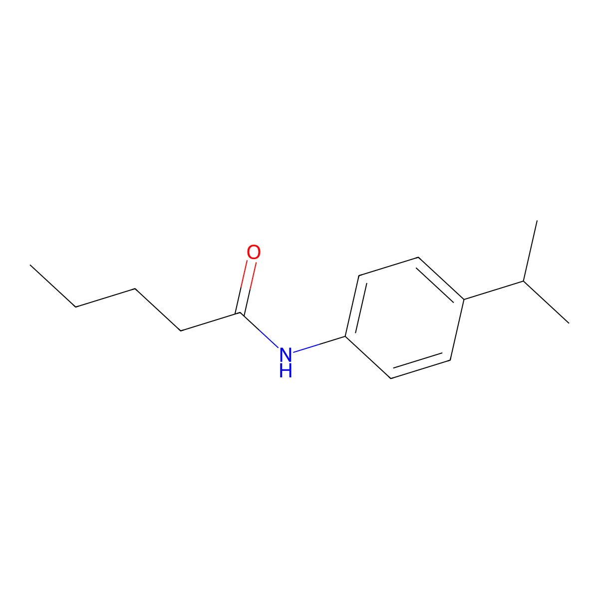N-(4-propan-2-ylphenyl)pentanamide molecular structure, CAS 447446-65-3