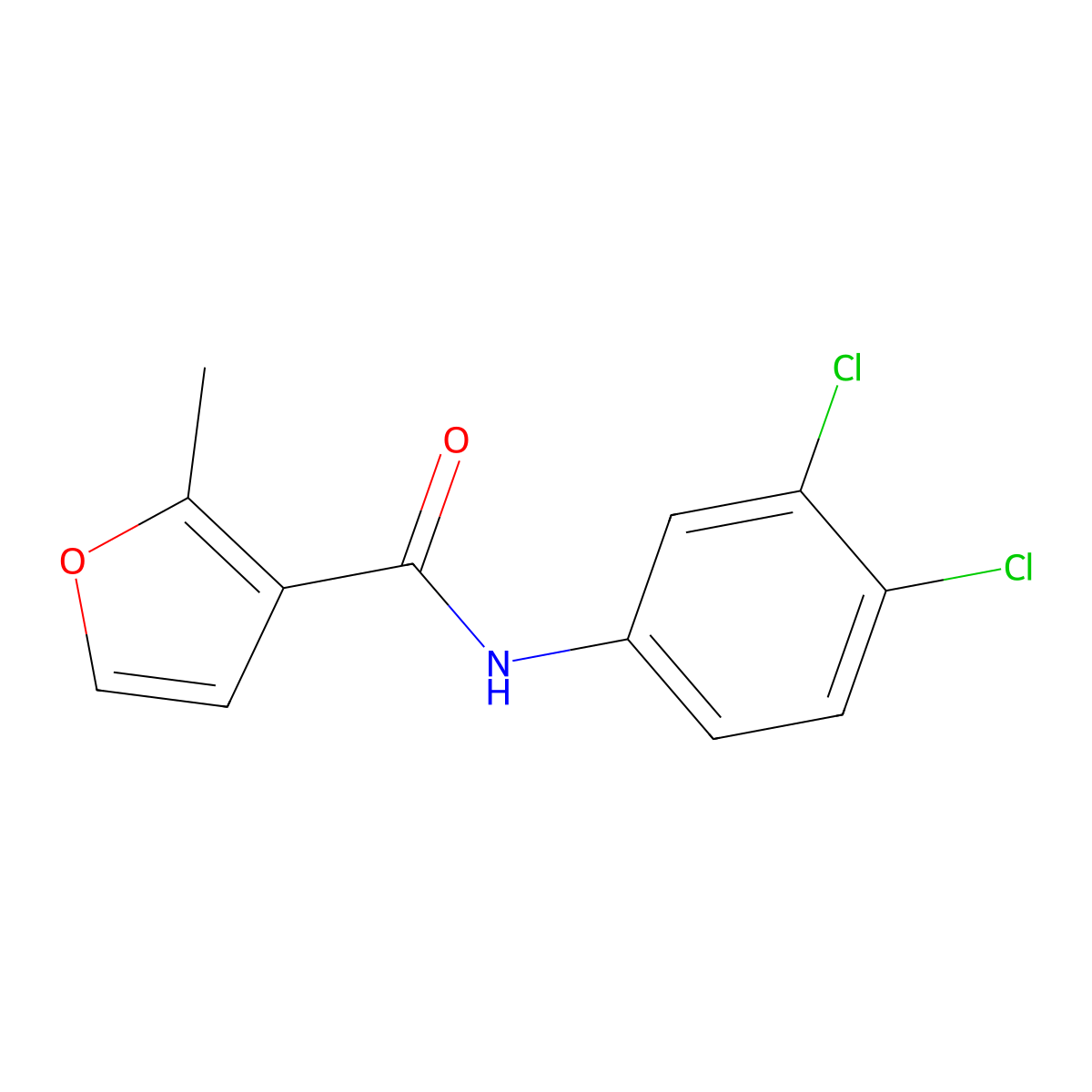 N-(3,4-dichlorophenyl)-2-methylfuran-3-carboxamide molecular structure, CAS 447449-08-3