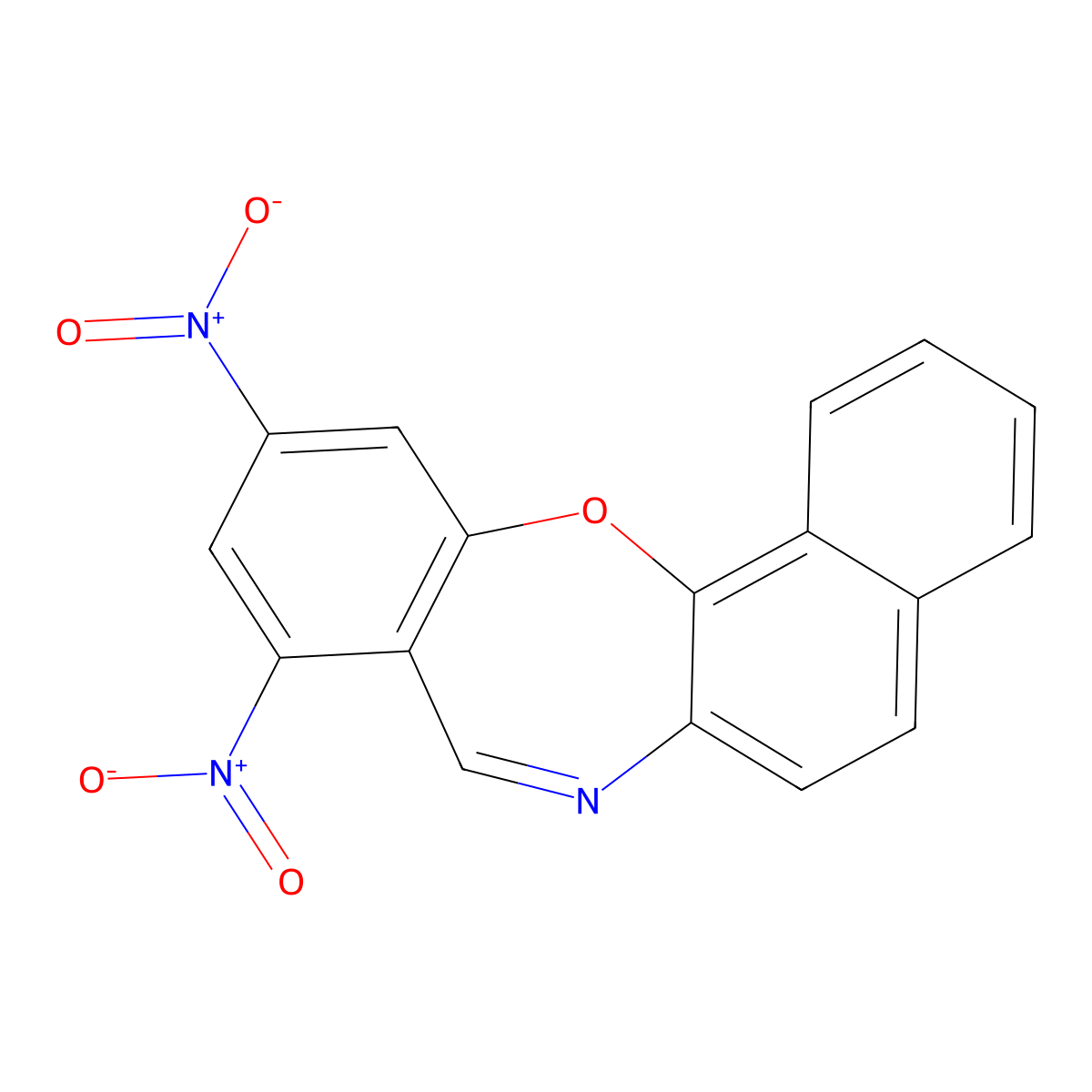 9,11-Dinitronaphtho[1,2-b][1,4]benzoxazepine molecular structure, CAS 447449-64-1