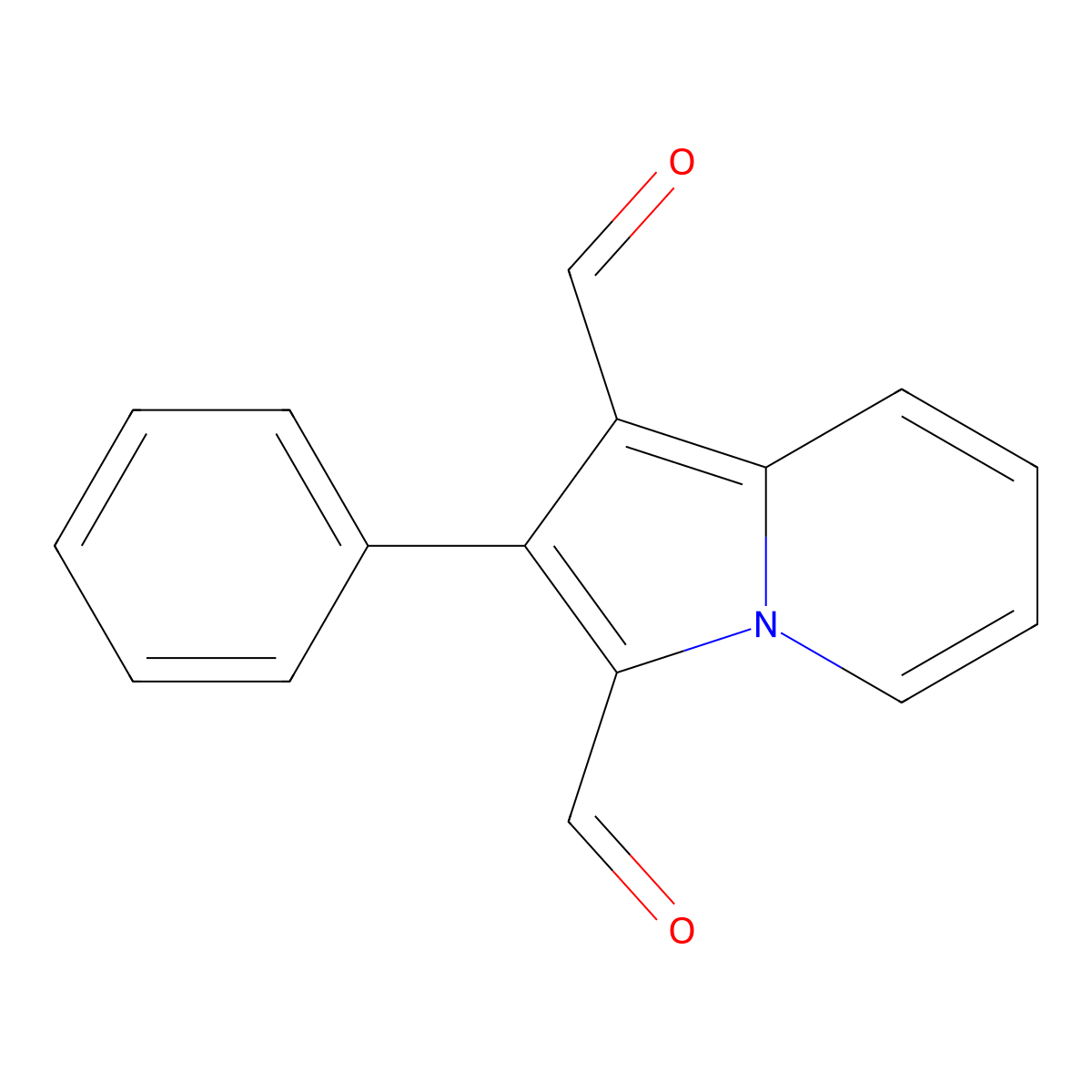 2-Phenylindolizine-1,3-dicarbaldehyde molecular structure, CAS 447449-65-2