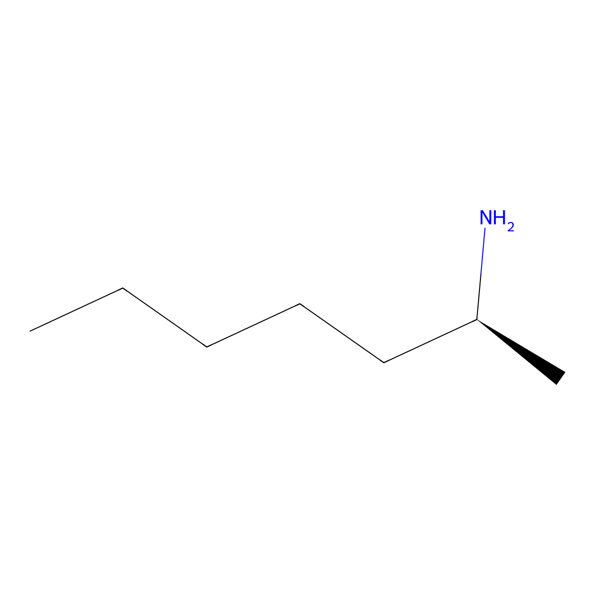 (2S)-heptan-2-amine molecular structure, CAS 44745-29-1