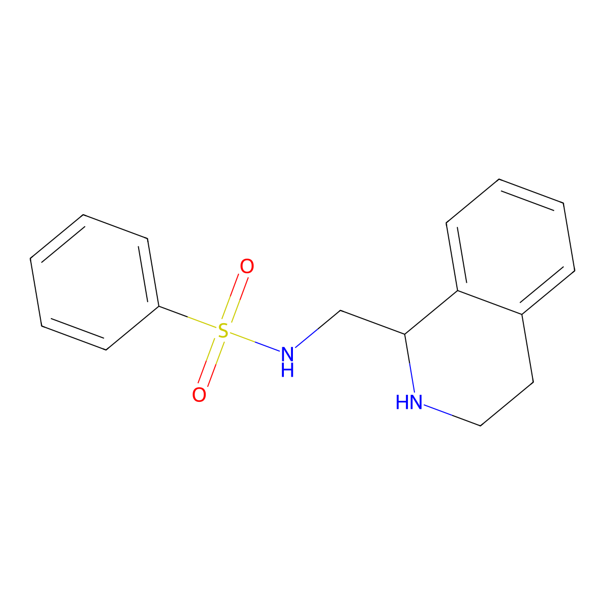 N-(1,2,3,4-tetrahydroisoquinolin-1-ylmethyl)benzenesulfonamide molecular structure, CAS 447450-45-5