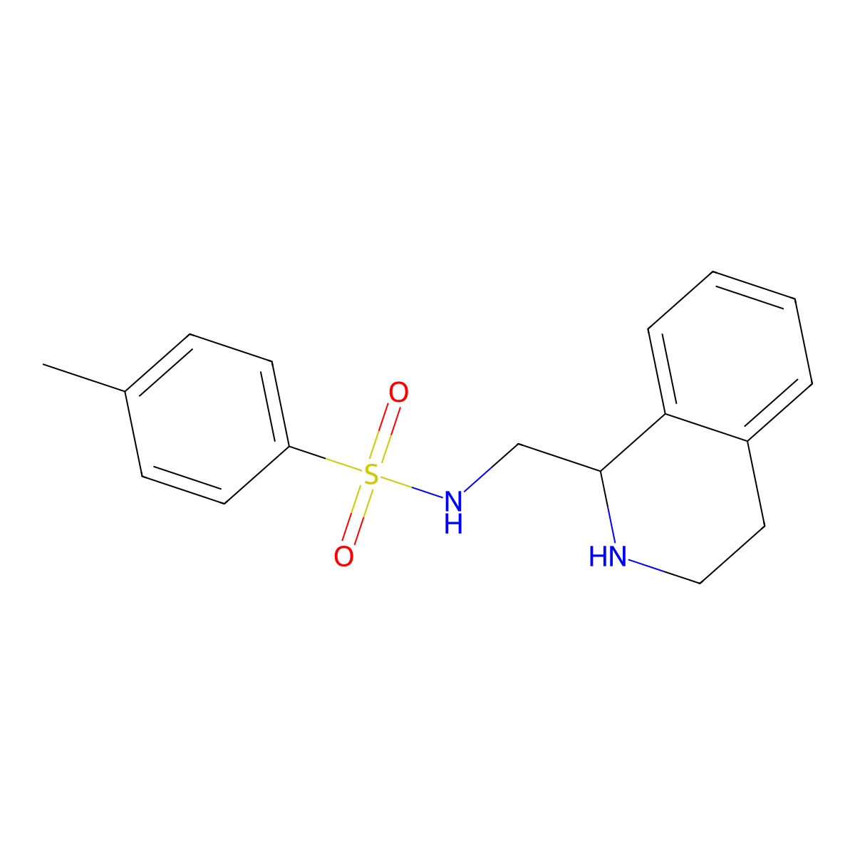 4-methyl-N-(1,2,3,4-tetrahydroisoquinolin-1-ylmethyl)benzenesulfonamide molecular structure, CAS 447450-46-6