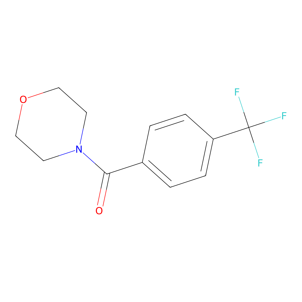 4-Trifluoromethylbenzoic acid, morpholide molecular structure, CAS 447455-27-8