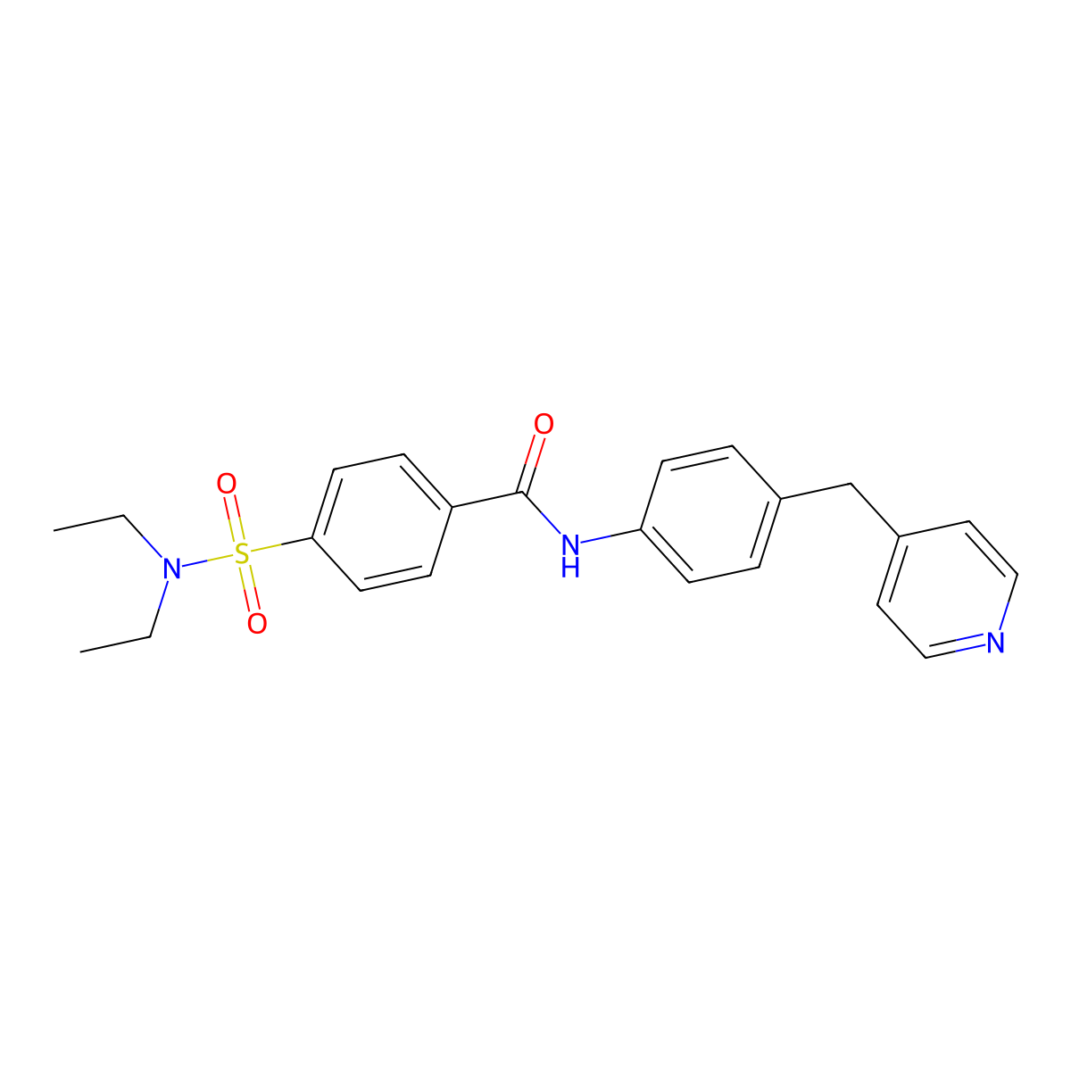 4-(diethylsulfamoyl)-N-[4-(pyridin-4-ylmethyl)phenyl]benzamide molecular structure, CAS 447455-36-9