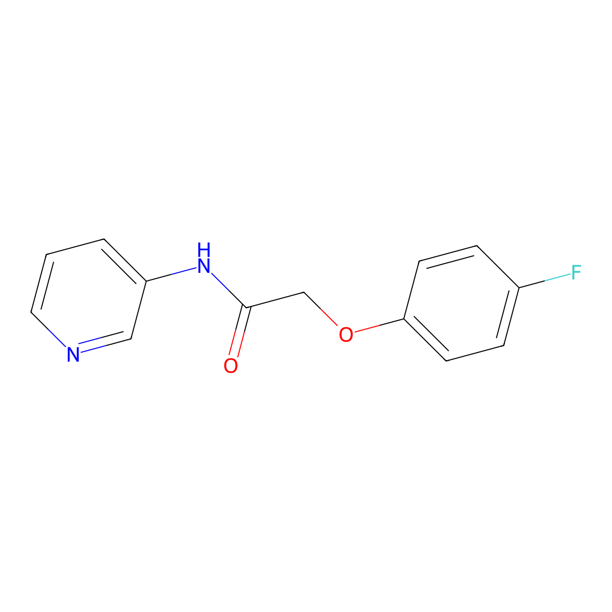 2-(4-fluorophenoxy)-N-pyridin-3-ylacetamide molecular structure, CAS 447455-37-0
