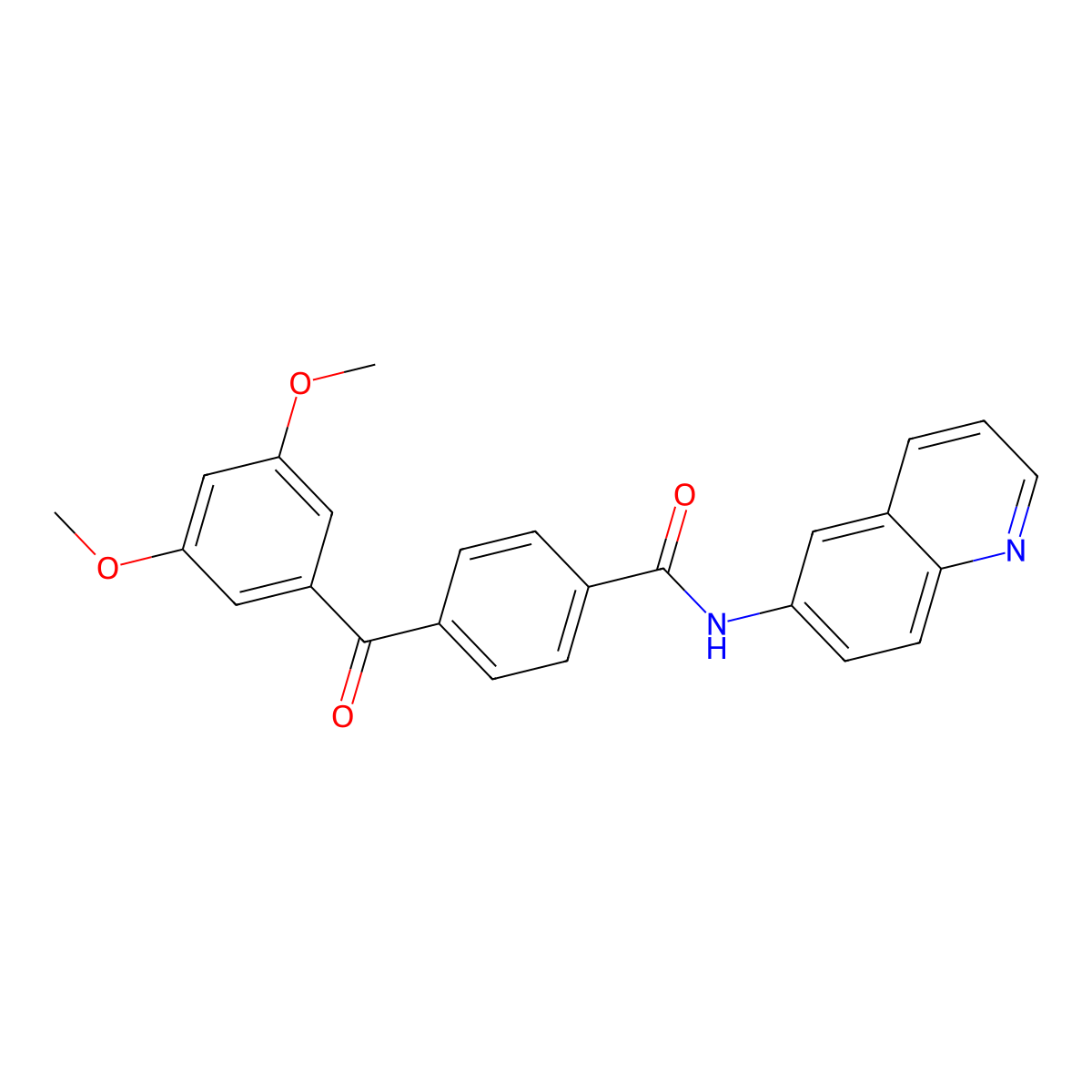 4-(3,5-Dimethoxybenzoyl)-N-6-quinolinylbenzamide molecular structure, CAS 447455-78-9