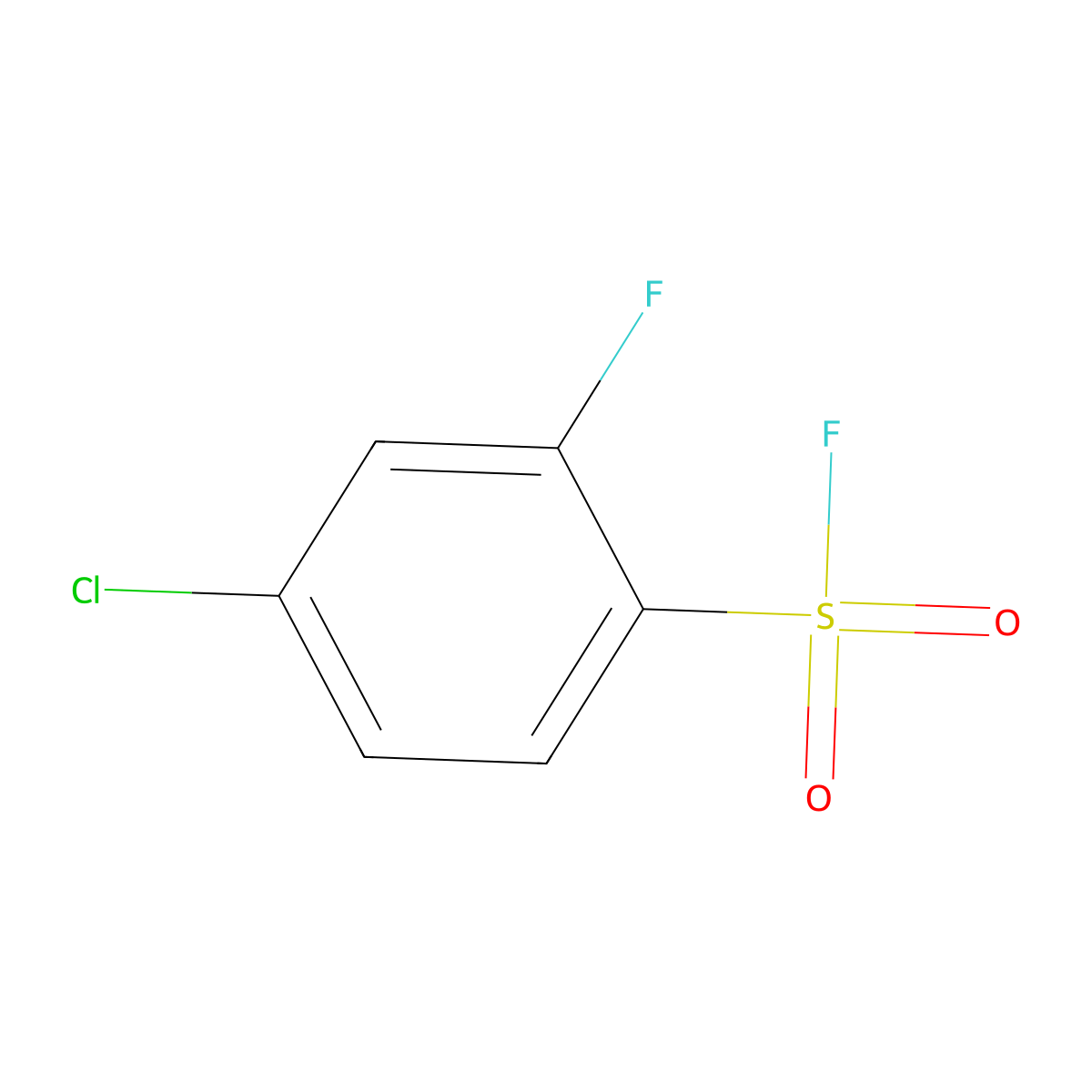 4-Chloro-2-fluorobenzene-1-sulfonyl fluoride molecular structure, CAS 447460-39-1