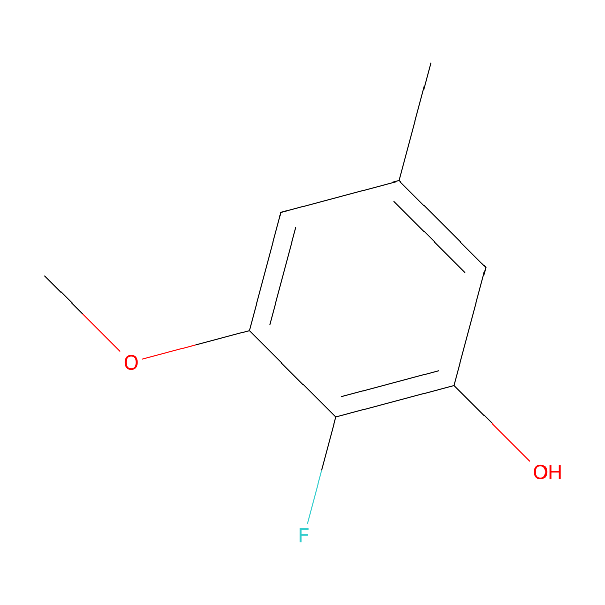 2-Fluoro-3-methoxy-5-methylphenol molecular structure, CAS 447462-92-2