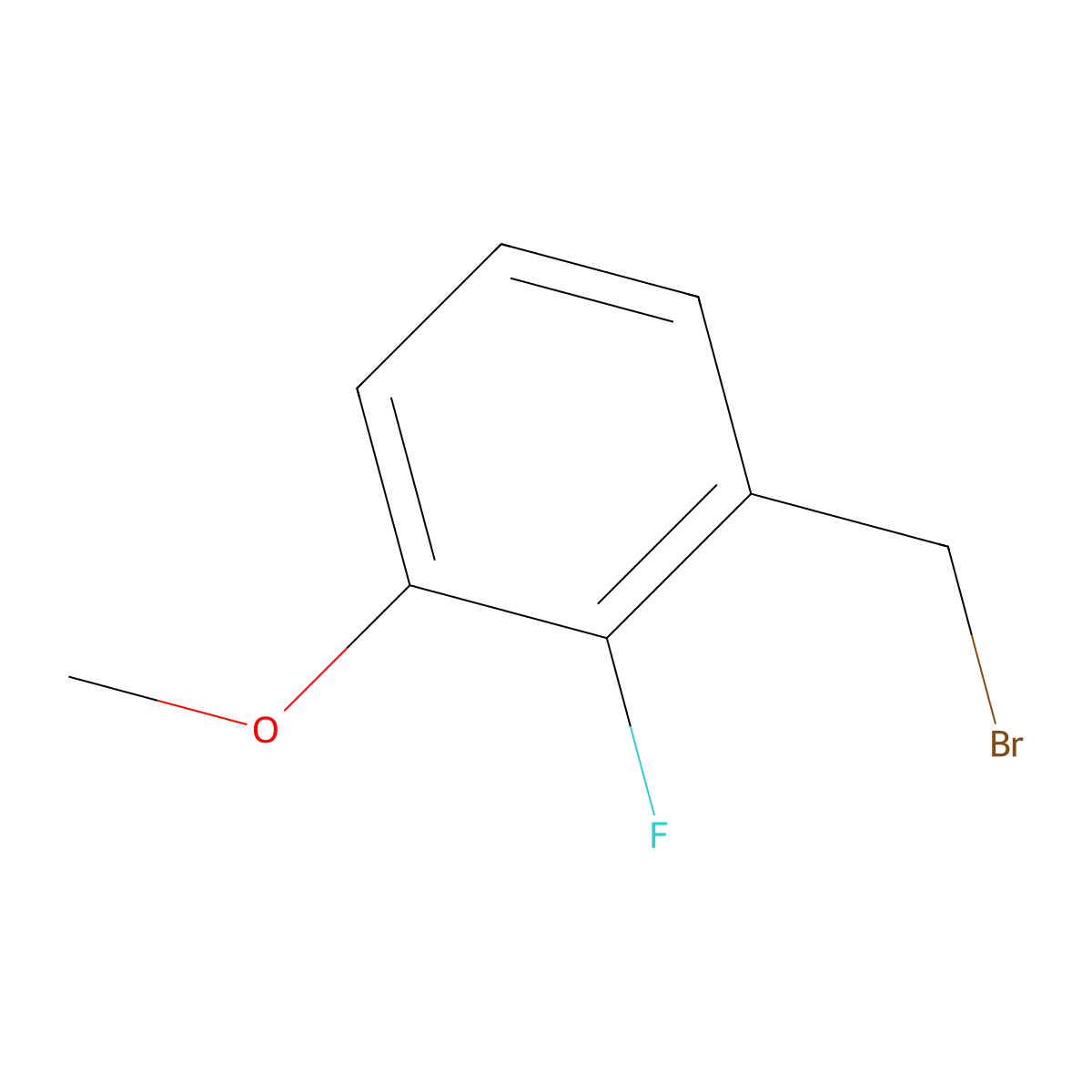 1-(Bromomethyl)-2-fluoro-3-methoxybenzene molecular structure, CAS 447463-56-1