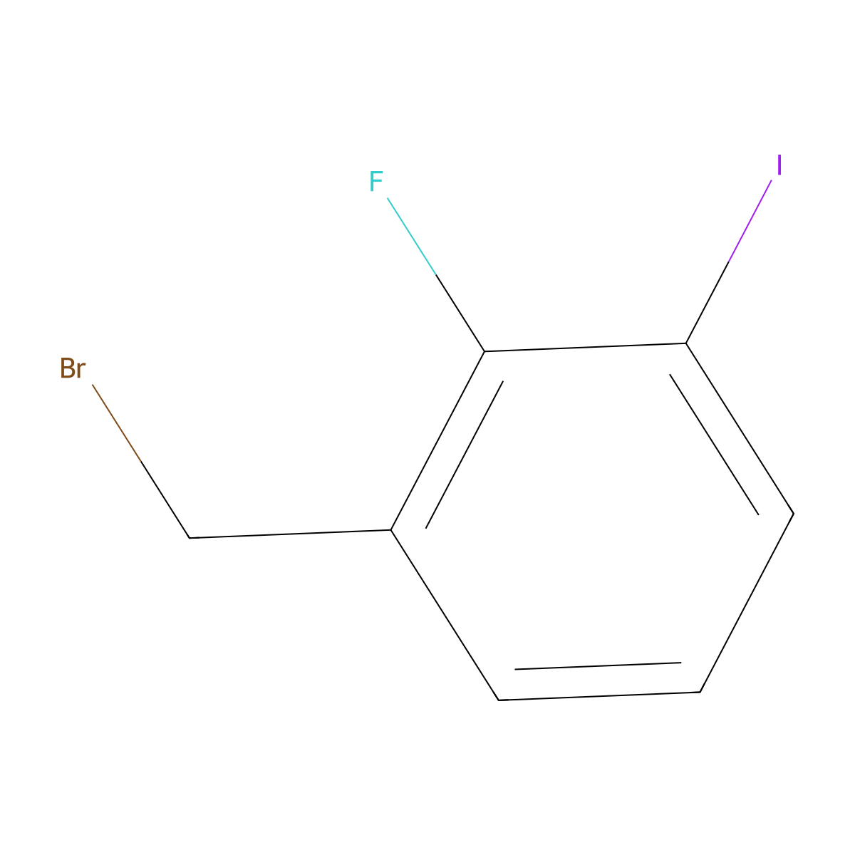 1-Bromomethyl-2-fluoro-3-iodo-benzene molecular structure, CAS 447463-83-4